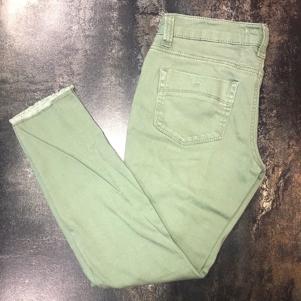 RSQ Olive Green Baja Ankle Jeans, Sz. 5
